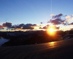 Sunset on the Continental Divide on Trail Ridge Road at 12,500 feet elevation.